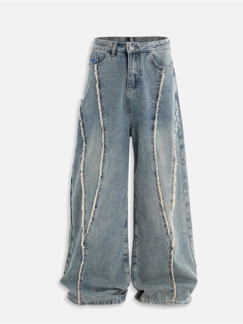 AELFRIC EDEN BAGGY FRINGE JEANS